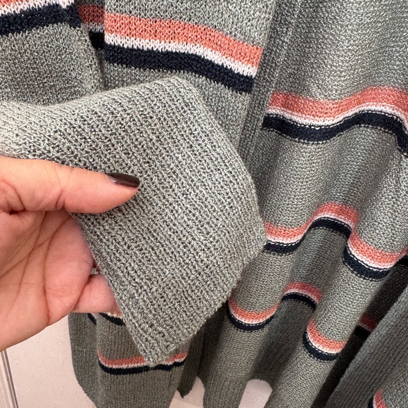 SO OPEN CARDIGAN. LIGHTWEIGHT OPEN FRONT STRIPED CARDIGAN. NEW WITH TAGS - Picture 5 of 13